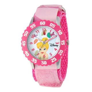 Disney Tinker Bell Kids Time Teacher Pink Strap Watch, Girls