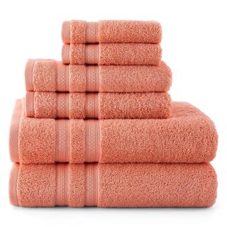 ROYAL VELVET Pure Perfection 6 pc. Bath Towel Set, Burnt Coral