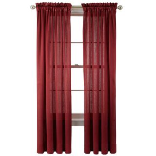 ROYAL VELVET Hilton Rod Pocket Curtain Panel, Red