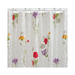 India Ink Wild Flower Shower Curtain, Gray