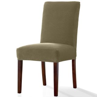 Sure Fit Stretch Piqué Dining Chair Slipcover   Short, Garnet (Red)