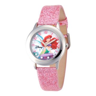 Disney Ariel Glitz Pink Strap Watch, Girls