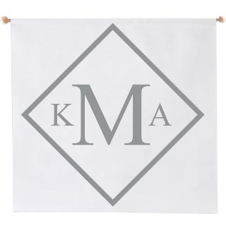 Diamond Personalized Wedding Banner, Grey
