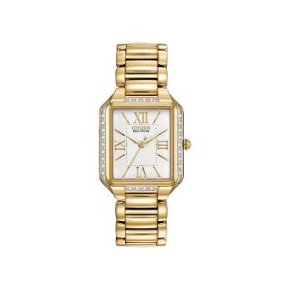 Citizen Eco Drive Ciena Womens Gold Tone Diamond Accent Watch EM0192 57A