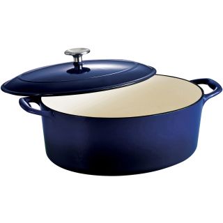 TRAMONTINA Gourmet 7 qt. Enameled Cast Iron Covered Oval Dutch Oven