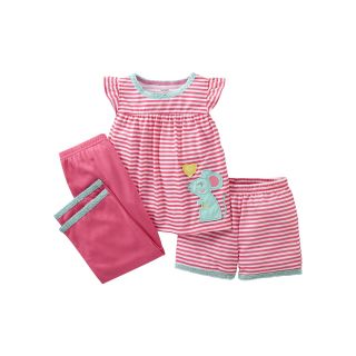 Carters 3 pc. Mouse Pajamas   Girls 2t 5t, Pink, Pink, Girls