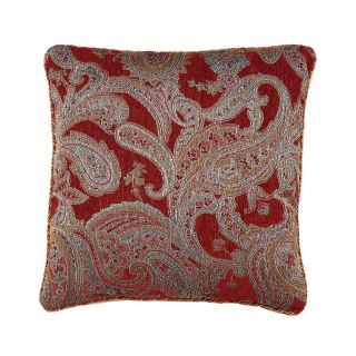 Croscill Classics Valentina 18 Square Decorative Pillow, Claret