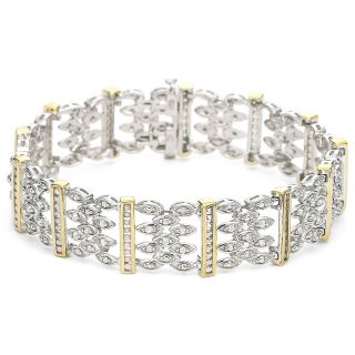 ONLINE ONLY   10K Gold Plated Silver 1 CT. T.W. Diamond Bracelet, Womens