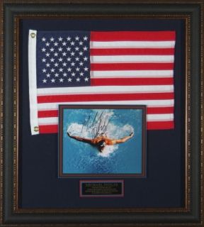 2008 Olympic Gold Medalist Michael Phelps signed collage