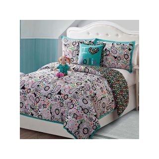 Dollie & Me Zoe Reversible Paisley Comforter Set with Doll, Girls