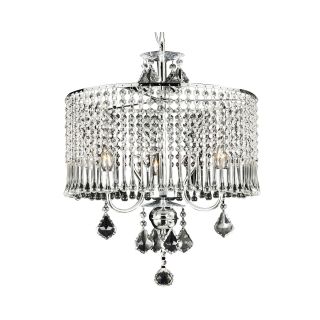 Gallery 3 Light Chrome and Crystal Chandelier   Crystal Shade