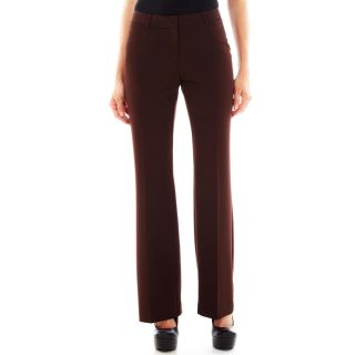 Worthington Essential Curvy Trouser Pants   Tall, Brown, Womens