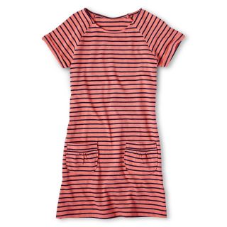 ARIZONA Striped Jersey Dress   Girls 6 16 and Plus, Pink, Girls