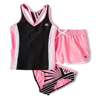 Zeroxposur 3 pc. Swimsuit   Girls 6 16 and Plus, Flamingo, Girls