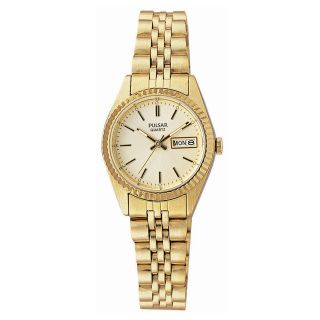 Pulsar Womens Gold Tone Dress Watch
