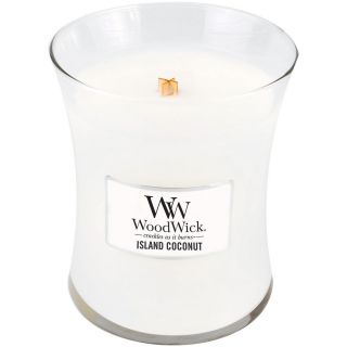 Woodwick FRAGRANCE OF THE MONTH Island Coconut Candle, White