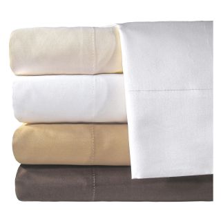 American Heritage 800tc Set of 2 Egyptian Cotton Sateen Solid Pillowcases, White