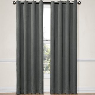 Eclipse Abby Grommet Top Blackout Curtain Panel with Thermalayer, Smoke