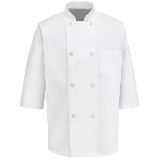Chef Designs Half Sleeve Chef Coat Big and Tall, White