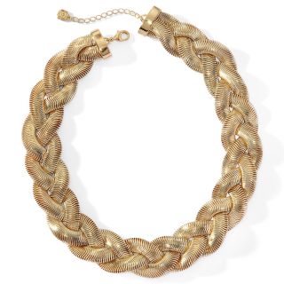 MONET JEWELRY Monet Gold Tone Large Braided Collar Necklace