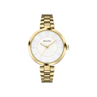 Bulova Womens Gold Tone Slim Strap Watch