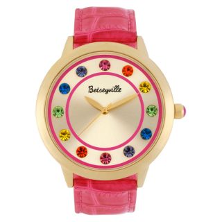BETSEYVILLE Bright Ideas Crystal Accent Watch, Pink, Womens
