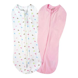 Summer Infant 2 pk. SwaddlePod   Baby Bows, White/Pink, Girls
