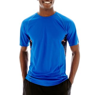 Xersion Short Sleeve Training Top, Blue, Mens