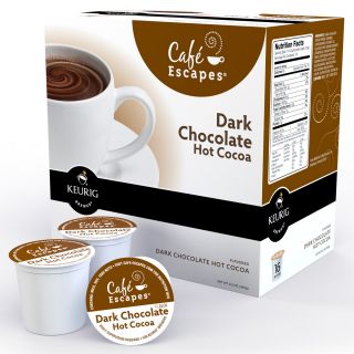 Keurig K Cup Dark Chocolate Hot Cocoa Packs by Cafe Escapes