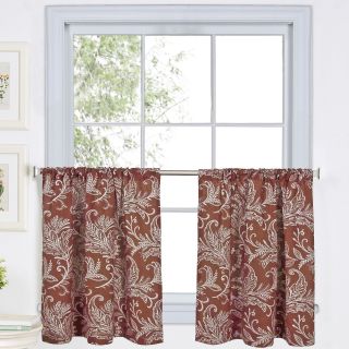 Flora Rod Pocket Window Tiers, Spice