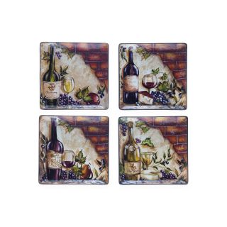 Set of 4 Wine Cellar Dinner Plates