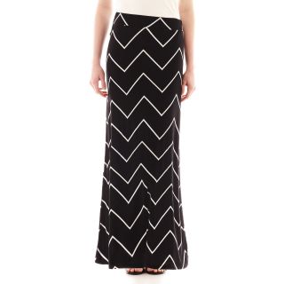 A.N.A Fold Over Maxi Skirt   Petite, Black