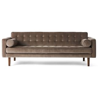 HAPPY CHIC BY JONATHAN ADLER Crescent Heights Tufted 85 Sofa, Mushroom