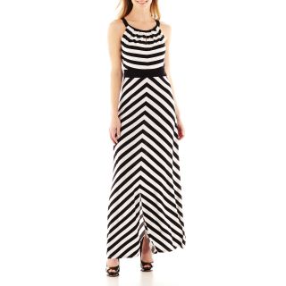 Studio 1 Sleeveless Striped Maxi Dress, Ivory