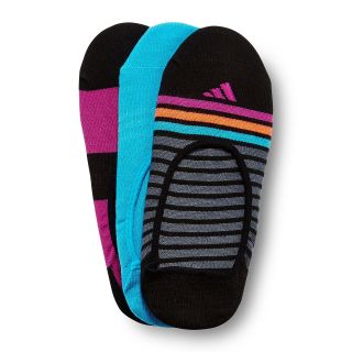 Adidas 3 pk. Superlite Liner Socks, Blue/Black/Pink, Womens