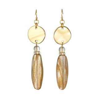 PALOMA & ELLIE Gold Agate & Brown Resin Linear Earrings, Womens