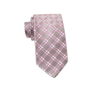 Stafford Wicker Park Grid Tie, Silver, Mens