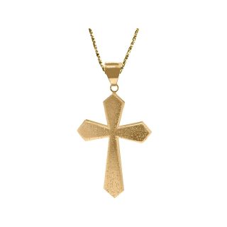 18K Gold Plated Silver Cross Pendant, Womens