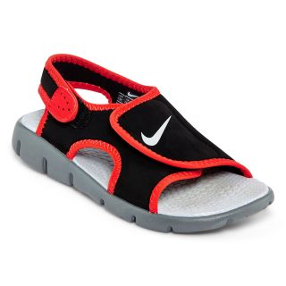 Nike Sunray Adjustable Boys Sandals, Blk/crimsn/gry , Boys