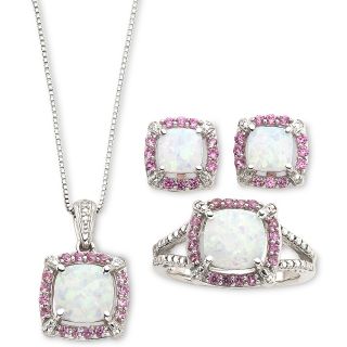 Lab Created Opal & Pink Sapphire 3 pc. Jewelry Set, Womens