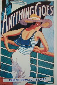 Anything Goes (Original London Theatre Window Card) Poster