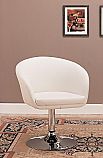 Coaster Swivel Accent Chair in White