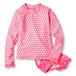 Carters Polka Dot 2 pc. Rashguard Swimsuit   Girls 4 6x, Pink, Girls