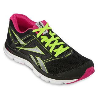 Reebok Dual Turbo Flier Womens Running Shoes, Yellow/Black/Pink