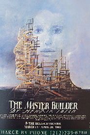 Master Builder (Original Broadway Theatre Window Card)