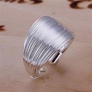 Fashion Brass Silver Plated Womens Rings