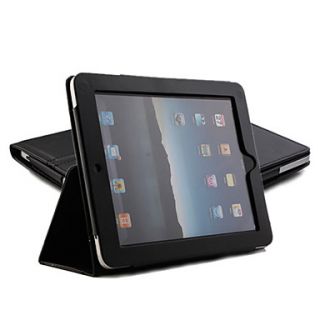 Protective Hard PU Leather Case Stand for iPad 2/3/4 (Black)