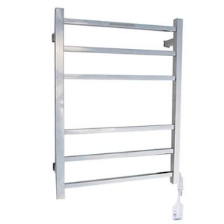 60W Stainless Steel Wall Mount Square Pipe Towel Warmmer Drying Rack