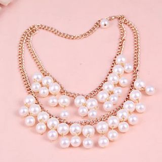 European and American big name fashion exquisite luxury multi  layer pearl necklace bridal bridesmaid jewelry female N1016