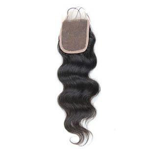 14 Brazilian Hair Silky Body Wave Lace Top Closure(44) Natural Color